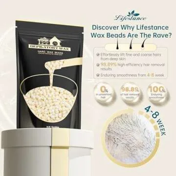 Lifestance Hard Wax Kit - Effective Hair Removal for Sensitive Skin and Fine Hair