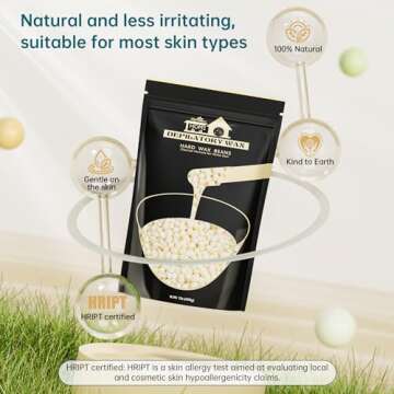 1lb Hard Wax Beans, Lifestance Wax Beads Hair Removal Hard Wax Kit for Thin & Fine Hair, Sensitive Skin, Waxing Beads for Face, Chin, Eyebrow, Bikini