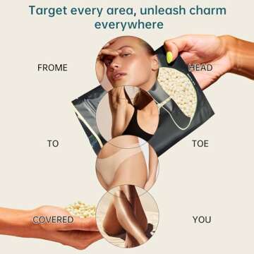 1lb Hard Wax Beans, Lifestance Wax Beads Hair Removal Hard Wax Kit for Thin & Fine Hair, Sensitive Skin, Waxing Beads for Face, Chin, Eyebrow, Bikini