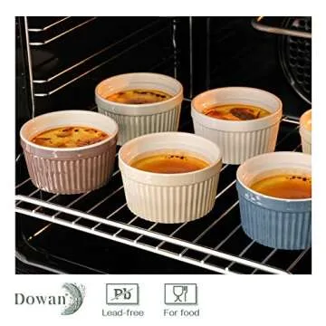 DOWAN Oven Safe Ramekins Set - Stylish and Versatile