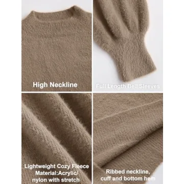 ZESICA Women's Soft Turtleneck Knit Dress - Stylish & Comfortable