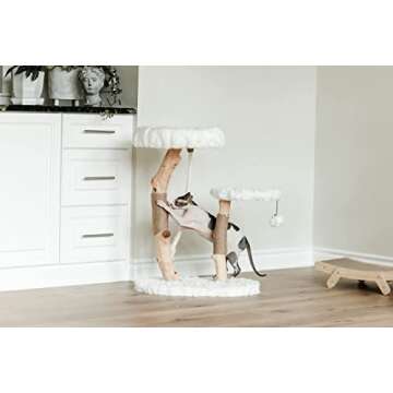 MAU Modern Cat Tree Tower, Natural Branch Cat Condo, Luxury Wood Cat Tower, Cat Scratching Tree, Cat Condo, Cat Lover Gift, Luxury Cat, Cat Gifts by Mau Lifestyle