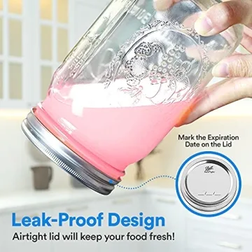 Wide Mouth Mason Jars Pack - Perfect for Canning & DIY