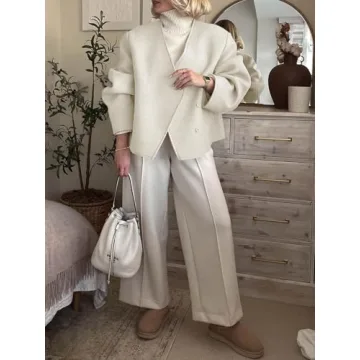 Cicy Bell Womens Cropped Wool Jacket: Chic Fall Fashion