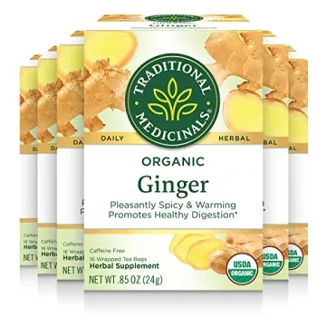 Traditional Medicinals Organic Ginger Tea - 96 Bags for Healthy Digestion and Relaxation
