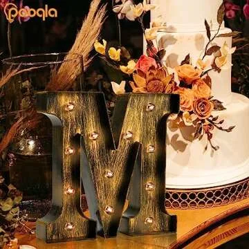 Vintage Light Up Marquee Letters with Lights Illuminated Industrial Style Lighted Alphabet Letter Signs Coffee Bar Apartment Bedroom Wall Home Initials Decor