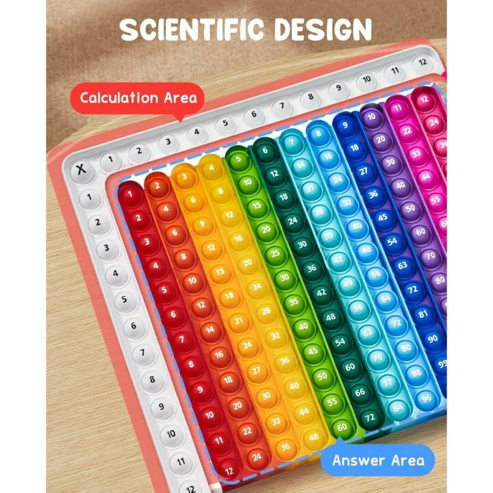 Math Flash Cards & Fidget Chart for Kids Ages 4-8