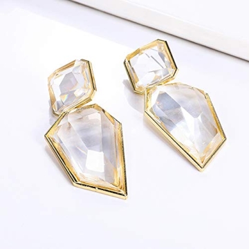 Stylish Acrylic Geometric Statement Earrings by KELMALL