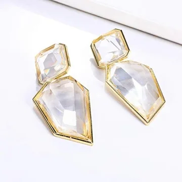 Stylish Acrylic Geometric Statement Earrings by KELMALL