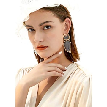 Stylish Acrylic Geometric Statement Earrings by KELMALL