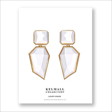 Stylish Acrylic Geometric Statement Earrings by KELMALL
