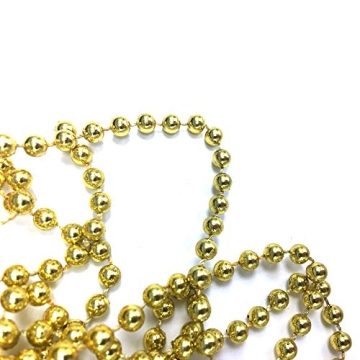 Gold Bead Garland 16.5ft Elegant Holiday Decor