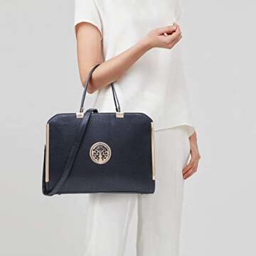 MMK collection Women Fashion Matching Satchel/ Tote handbags with walle(6417)t~Designer Purse with Wristlet Wallet