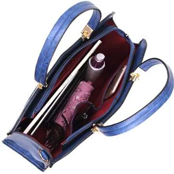 MMK collection Women Fashion Matching Satchel/ Tote handbags with walle(6417)t~Designer Purse with Wristlet Wallet