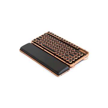 Azio Retro Compact Mechanical Keyboard - Bluetooth Wireless Leather Backlit