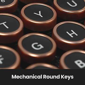 Azio Retro Compact Mechanical Keyboard with Leather Top