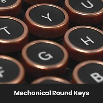 Azio Retro Compact Mechanical Keyboard with Leather Top