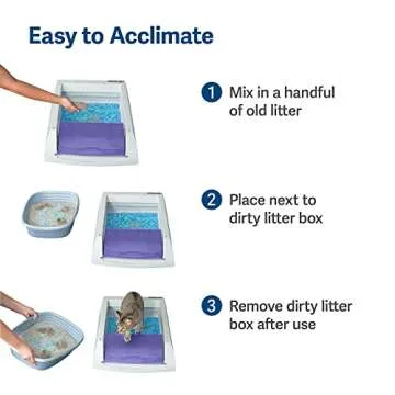 PetSafe ScoopFree Purple Front-Entry Covered Ultra Self Cleaning Cat Litter Box System - Includes Automatic Cat Litter Box with Lid, Disposable Litter Tray, 4.5 lb Premium Blue Crystal Cat Litter