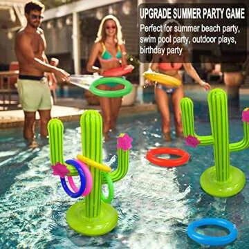 UNIME Inflatable Cactus Ring Toss Game for Kids Fun