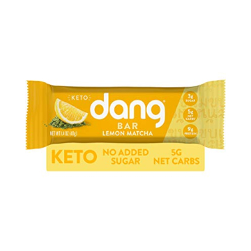Dang Keto Bar | Lemon Matcha | 12 Pack | Keto Certified, Vegan, Low Carb, Low Sugar, Plant Based, No...