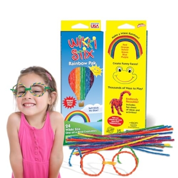 Wikki Stix Rainbow Pak - 24 Arts & Crafts Sticks for Kids, Mess-Free Creativity!