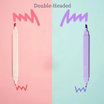 Konket 12Pcs Aesthetic Pastel Highlighters for No Bleed