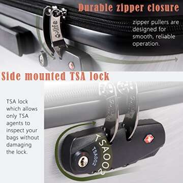 Coolife Luggage Suitcase Lightweight with TSA Lock 20-28in