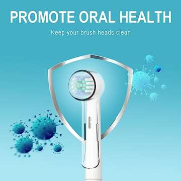 HSYTEK 6 Pack Toothbrush Cover Caps Compatible with Oral B Braun Replacement Heads, Fits for Cross Action Brush Heads and Pro 1000 Electric Toothbrushes, Convenient for Travel and More Sanitary