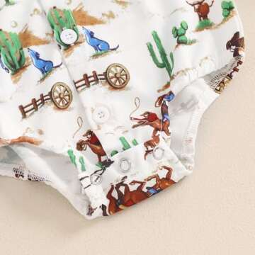 Rarjuiey Newborn Western Baby Boy Outfits Country Cow Shirt Romper Short Sleeve Button Down Bodysuit Cowboy Summer Clothes Green 6-12 Months
