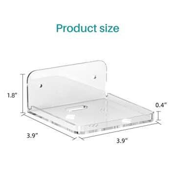 Wall Mount Floating Shelves for 2 Pcs Camera Mini Speaker Shelf Baby Monitor Wall Mount Shelf Other Small Items in Bedroom Bathroom Kitchen Living Room Clear Mini Shelf Flexible Use for Wall Space