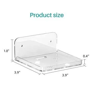 Wall Mount Floating Shelves for 2 Pcs Camera Mini Speaker Shelf Baby Monitor Wall Mount Shelf Other Small Items in Bedroom Bathroom Kitchen Living Room Clear Mini Shelf Flexible Use for Wall Space