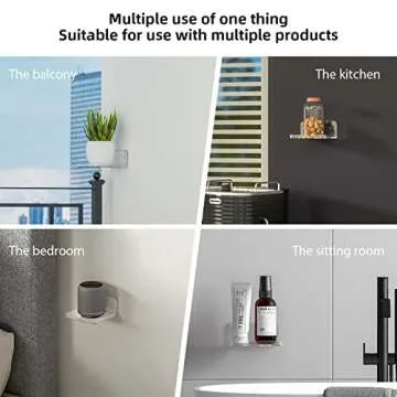 Wall Mount Floating Shelves for 2 Pcs Camera Mini Speaker Shelf Baby Monitor Wall Mount Shelf Other Small Items in Bedroom Bathroom Kitchen Living Room Clear Mini Shelf Flexible Use for Wall Space