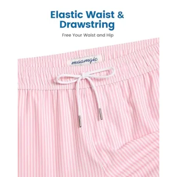 maamgic Mens Swim Trunks with Compression Liner