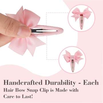 Ruyaa Hair Clips 40-Pack - Vibrant Hair Bows for Kids