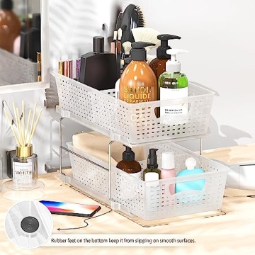 Simple Houseware 2 Tier Organizer for Efficient Storage Solutions