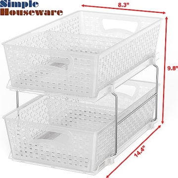 Simple Houseware 2 Tier Organizer for Efficient Storage Solutions
