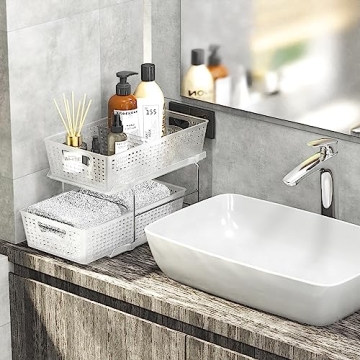 Simple Houseware 2 Tier Organizer for Efficient Storage Solutions