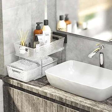 Simple Houseware 2 Tier Organizer for Efficient Storage Solutions