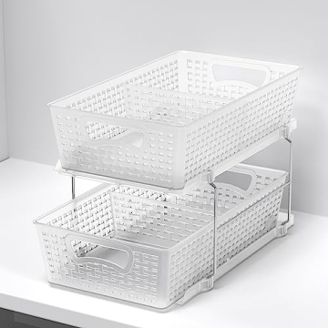 Simple Houseware 2 Tier Organizer for Efficient Storage Solutions