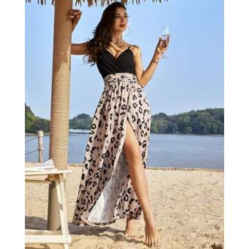 Newshows Womens' Maxi Dress Summer 2025 Wedding Guest Spaghetti Strap Fashion