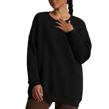 Aoxjox Womens Fleece Classic Crewneck Oversized Cloud Sweatshirt - Comfort Redefined