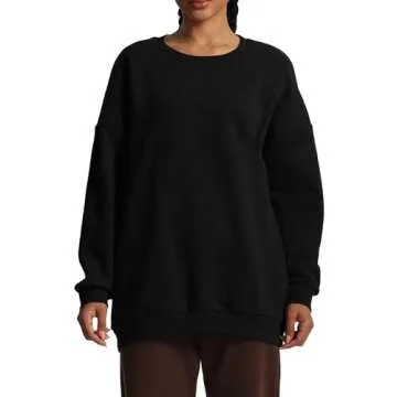 Aoxjox Womens Fleece Oversized Cloud Sweatshirt in Black