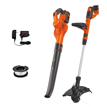BLACK+DECKER 40V Max Sweeper & Trimmer Combo Kit for Yard Care
