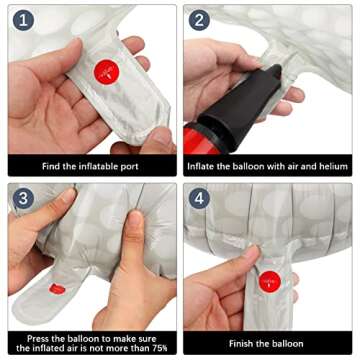 durony 12 Pieces 18 inches Golf Balloons Golf Themed Party Decorations Foil Mylar Golf Ball Balloons For Birthday Sports Graduation Party Decoration