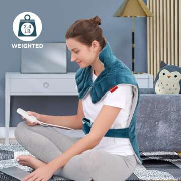 Comfytemp Heating Pad for Back Pain Relief, FSA HSA Eligible 22"x33" XXL Weighted Electric Neck Shou...
