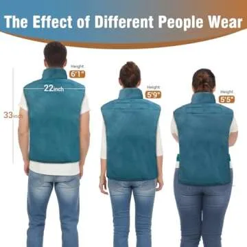 Comfytemp Heating Pad for Back Pain Relief, FSA HSA Eligible 22"x33" XXL Weighted Electric Neck Shoulders Heat Pad, 2H Auto-Off, Large Back Heated Wrap, Birthday Gifts for Women Men, Washable, Blue