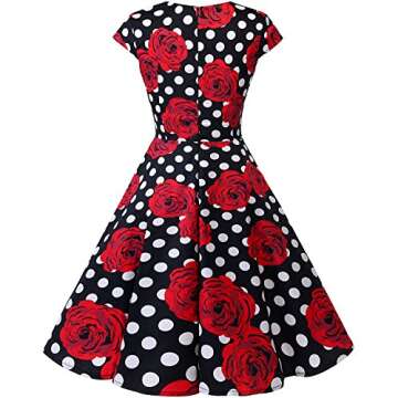 Bbonlinedress Women's Floral Vintage Cocktail Dress 1950s