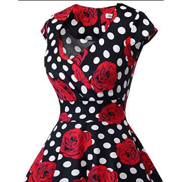 Bbonlinedress Women's Floral Vintage Cocktail Dress 1950s