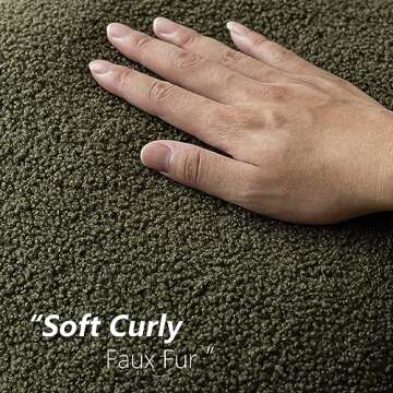 Foindtower Pack of 2, Curly Faux Fur Decorative Throw Pillow Covers Soft Plush Cushion Case with Zip...