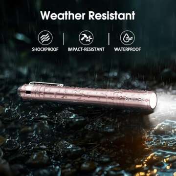 RECHOO LED Pen Light 4 Pack, Lightweight, Small Bright Pen Flashlight with Clip, Waterproof Portable Pocket Flashlight for Home, Emergencies, Inspection, Pink (Battery Included)